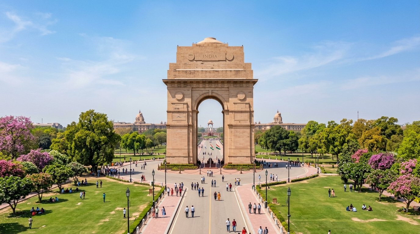 Delhi India Gate Landscape