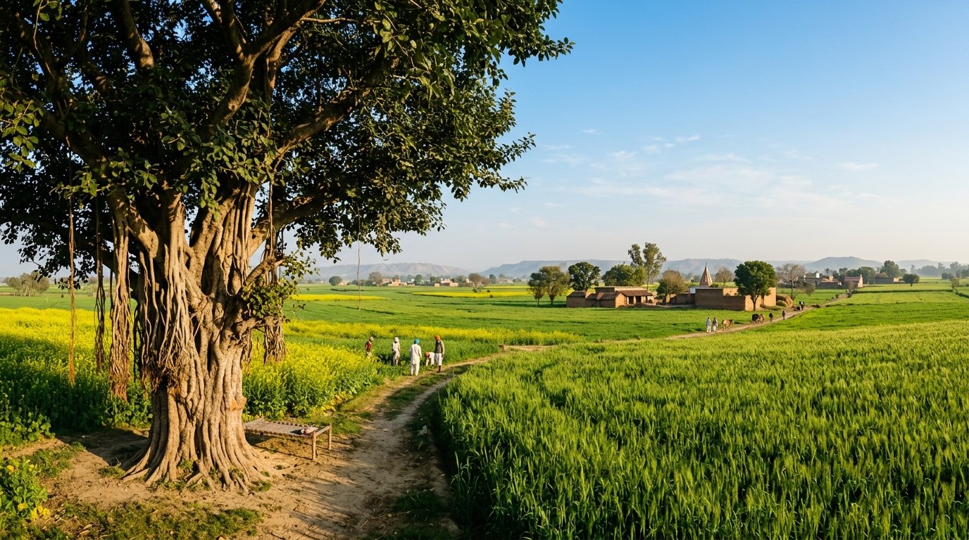 Haryana Agricultural Fields Landscape